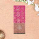 Pink with Green Art Silk Saree