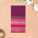 Magenta With Pink  Pure Chettinad Cotton Saree without Blouse