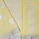 Yellow Color Linen Cotton Saree