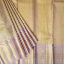 Golden Color With Light Pink Golden Zari Border Wedding Silk Saree