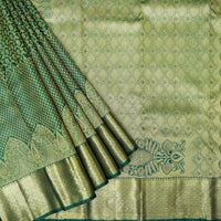 Green pure Kanchipuram silk saree