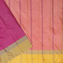 Dark Magenta With Light Orange Arani Silk Saree