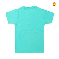 Turquoise Blue Colour Cotton Boys T-Shirt Summer Collection