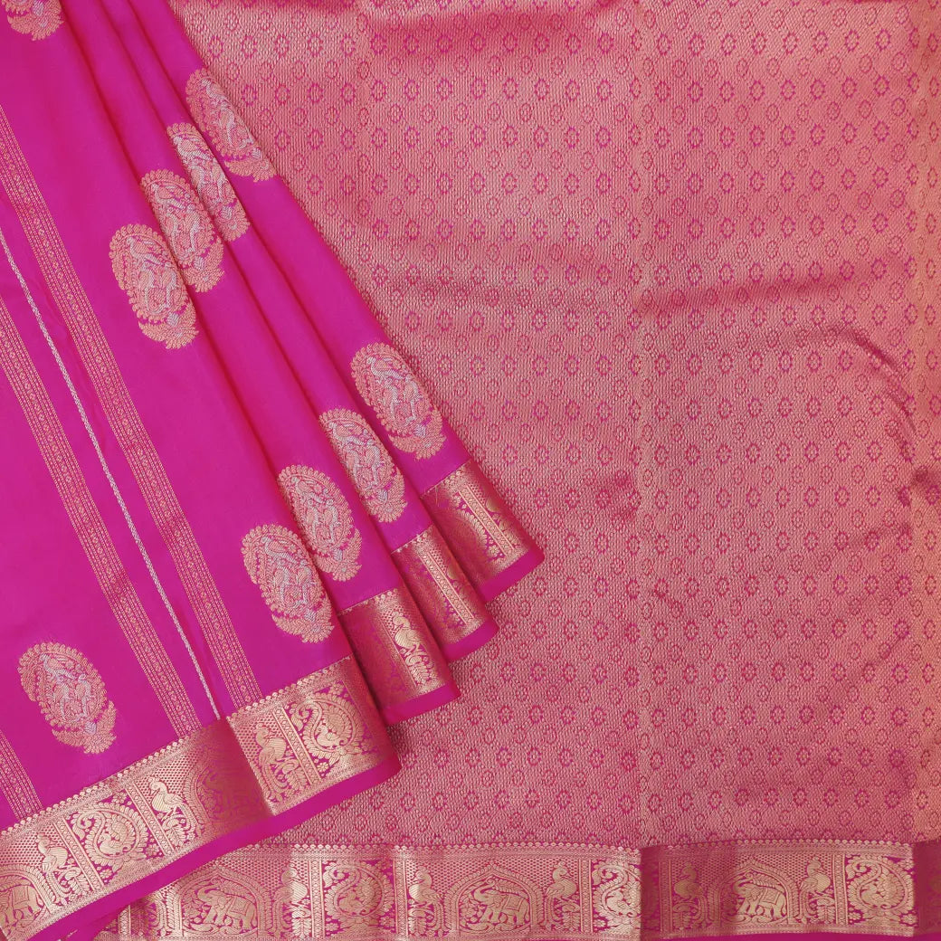 Pink  Colour Soft Silk Saree