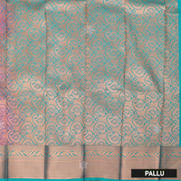 Pink with Green Art Silk Saree