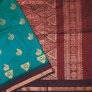 Green With Maroon Premium Quality Kalyani Cotton Saree