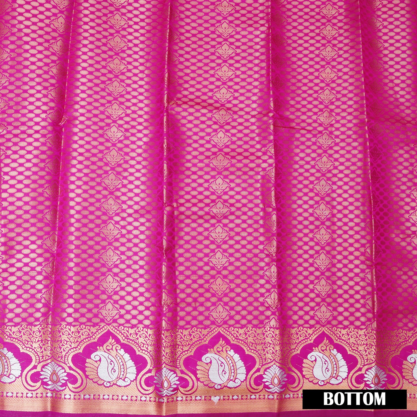 Pink Color  Art Pattu Pavadai Material