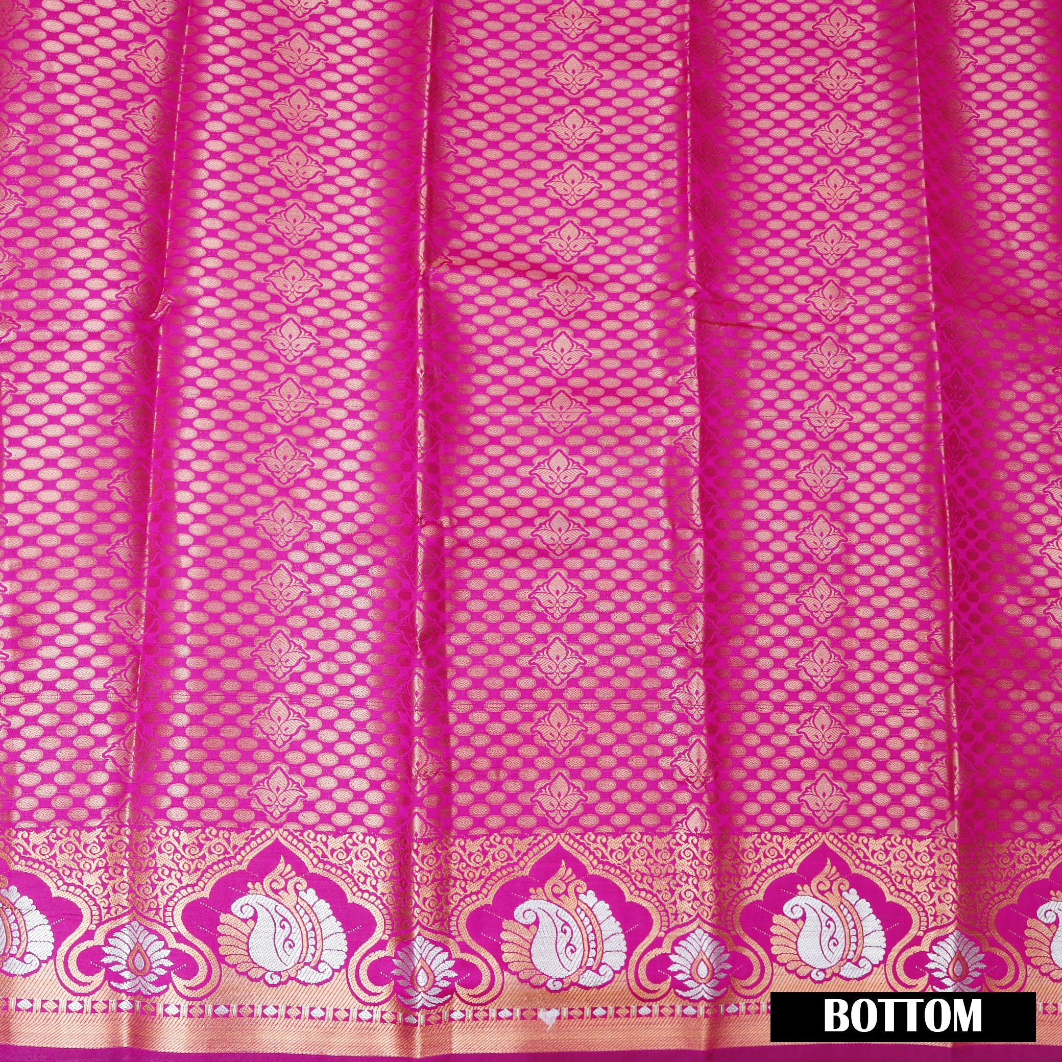 Pink Color  Art Pattu Pavadai Material