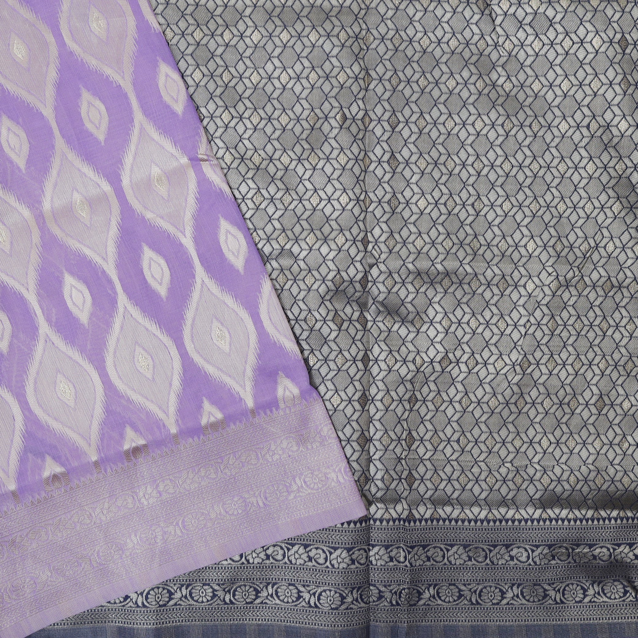 Light Purple Colour Fancy Weaving Saree