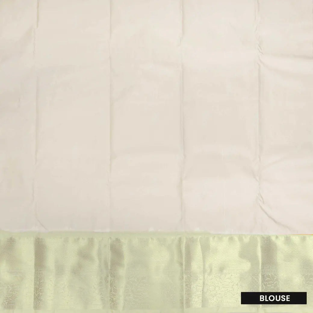 Mustard Yellow with Off White Vairasoosi Soft Silk Saree