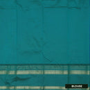 Royal Blue and Green, with accents of gold zari work. soft silk