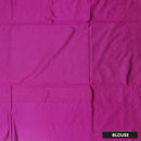 Lime Green With Pink  Soft Silk Saree