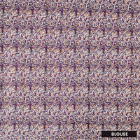Lavender Linen Cotton Saree with Contrast Blouse