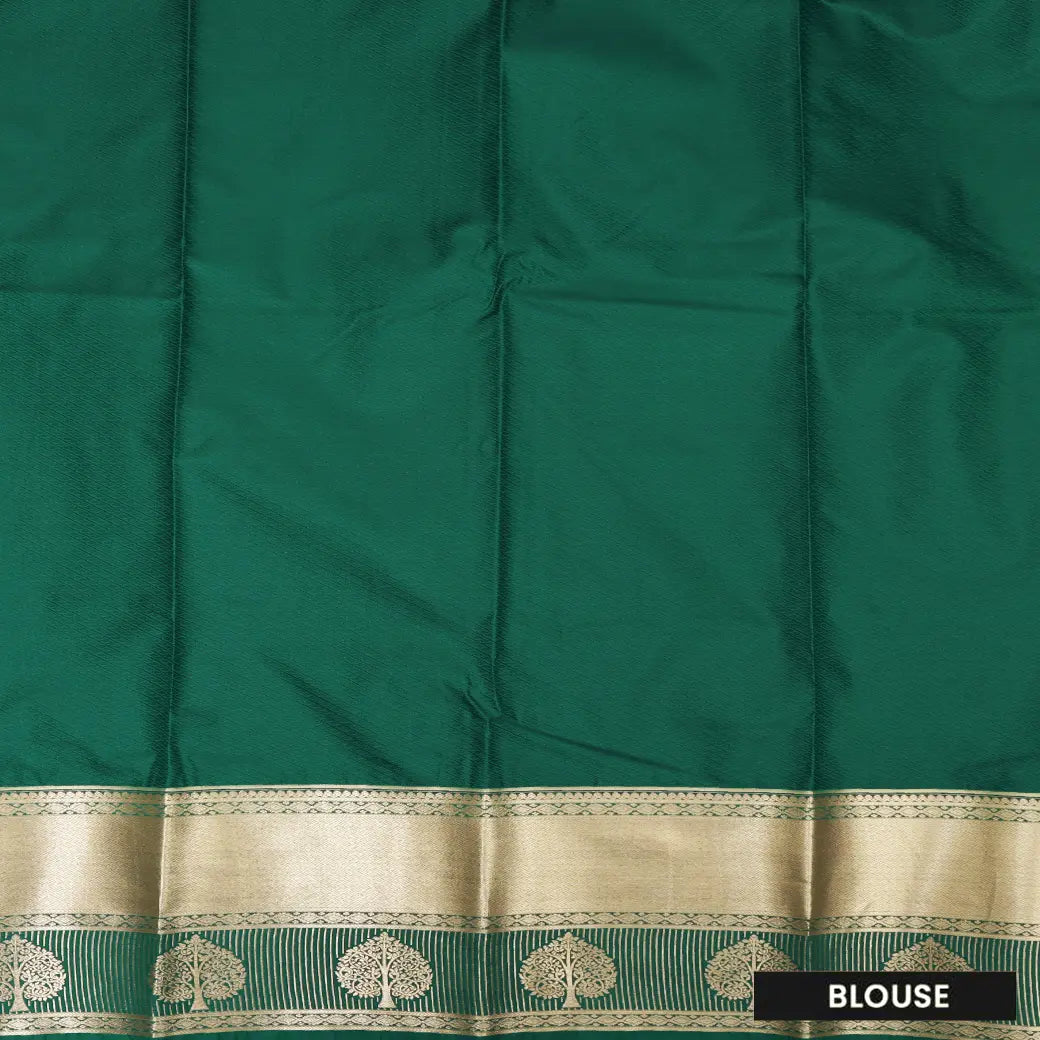 PURPLE with Green pure soft silk saree