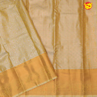 Gold semi bridal tissue silk saree