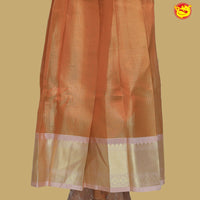 Pink with Orange Girls Readymade Pattu Pavadai Set