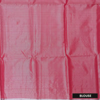 purple and coral pink Tissue Silk Saree