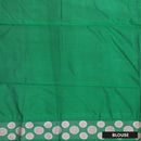 Light Gray with Deep Green Soft Silk Saree
