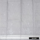 Grey  Color Linen Cotton Saree