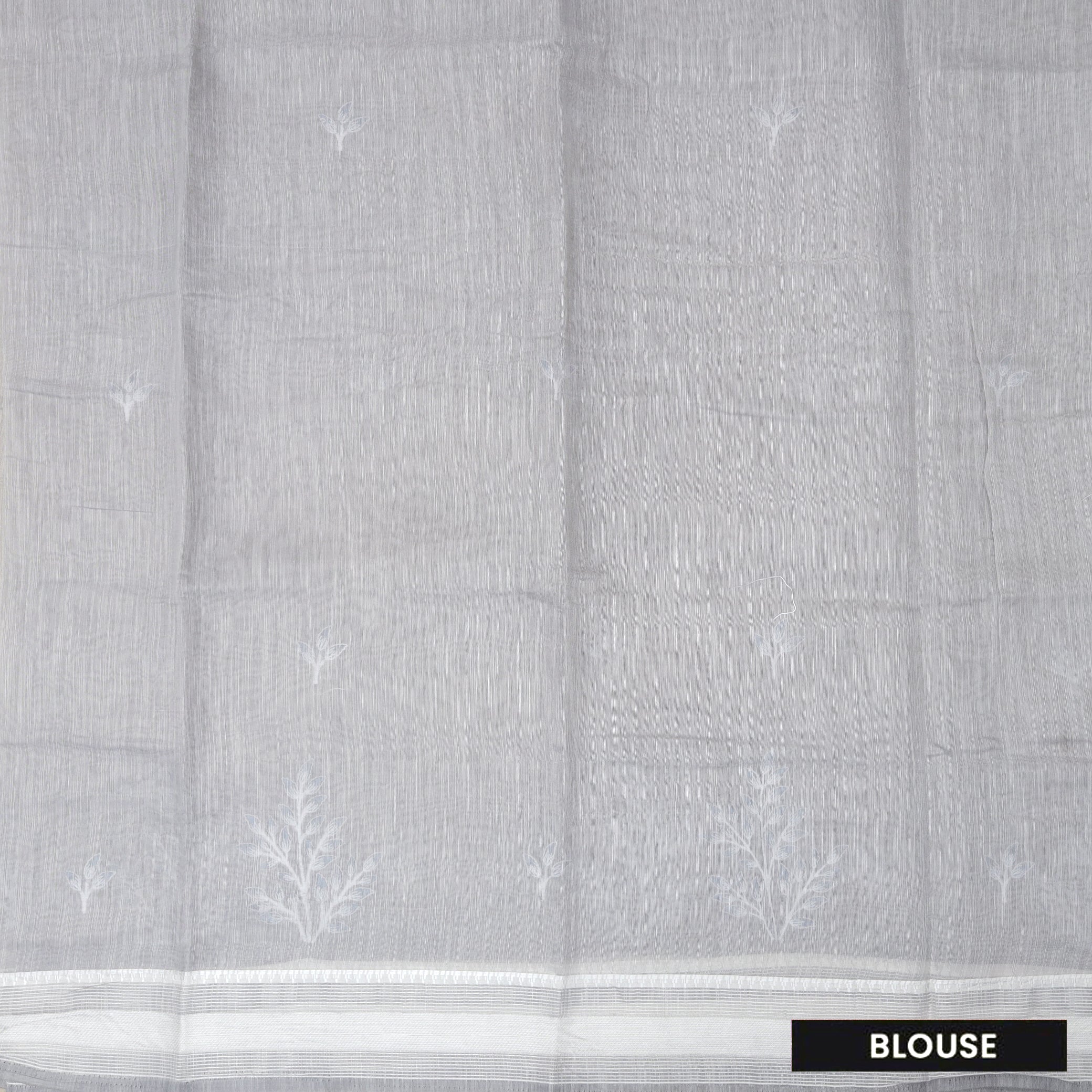 Grey  Color Linen Cotton Saree