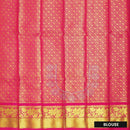 Gold & Green with Deep Pink Border Pure Thirupuvanam Wedding silk saree - Thenianantham