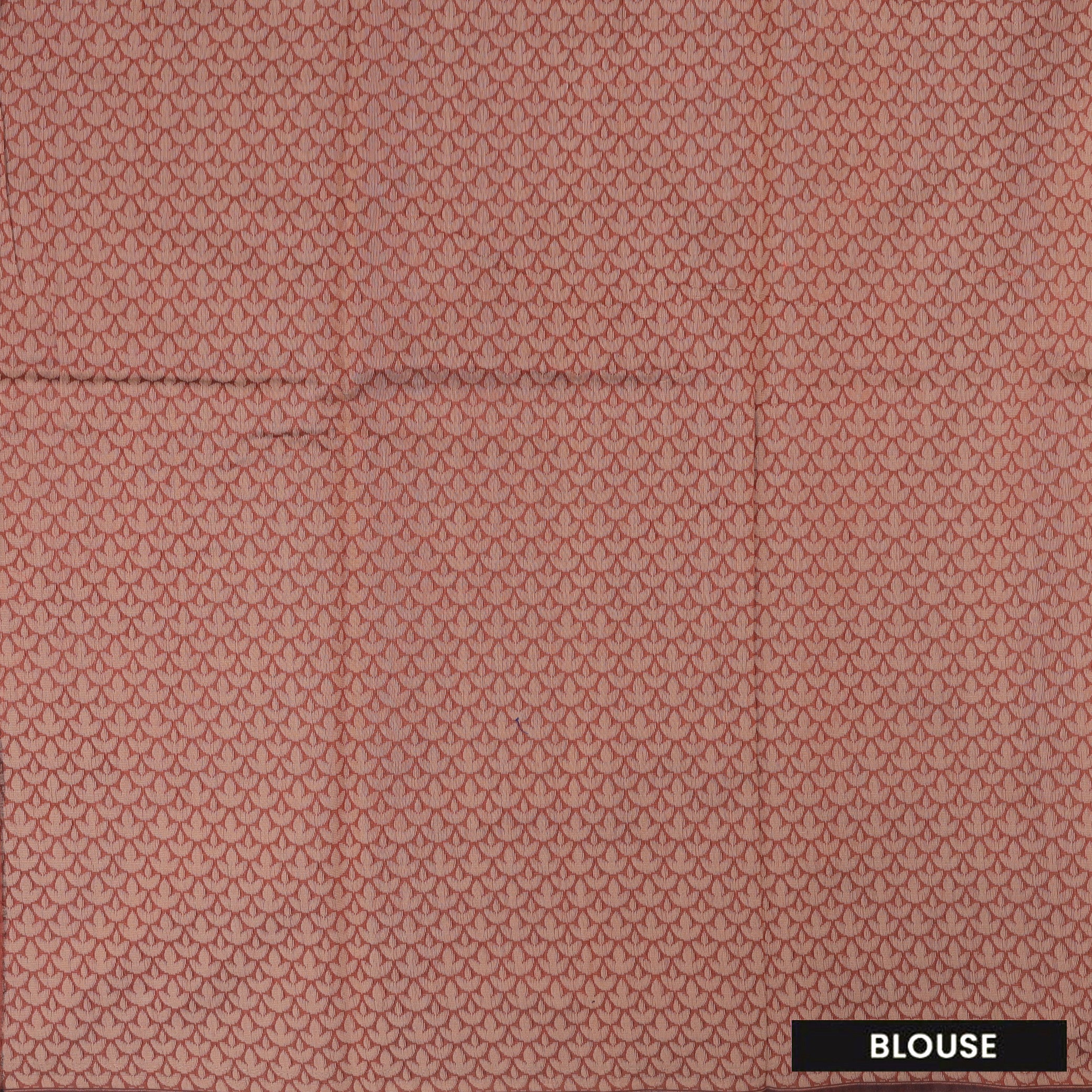 Burnt Orange With Sandal Zari Silk Cotton Saree