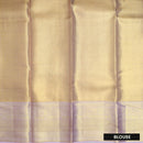 Golden Color With Light Pink Golden Zari Border Wedding Silk Saree
