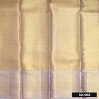 Golden Color With Light Pink Golden Zari Border Wedding Silk Saree