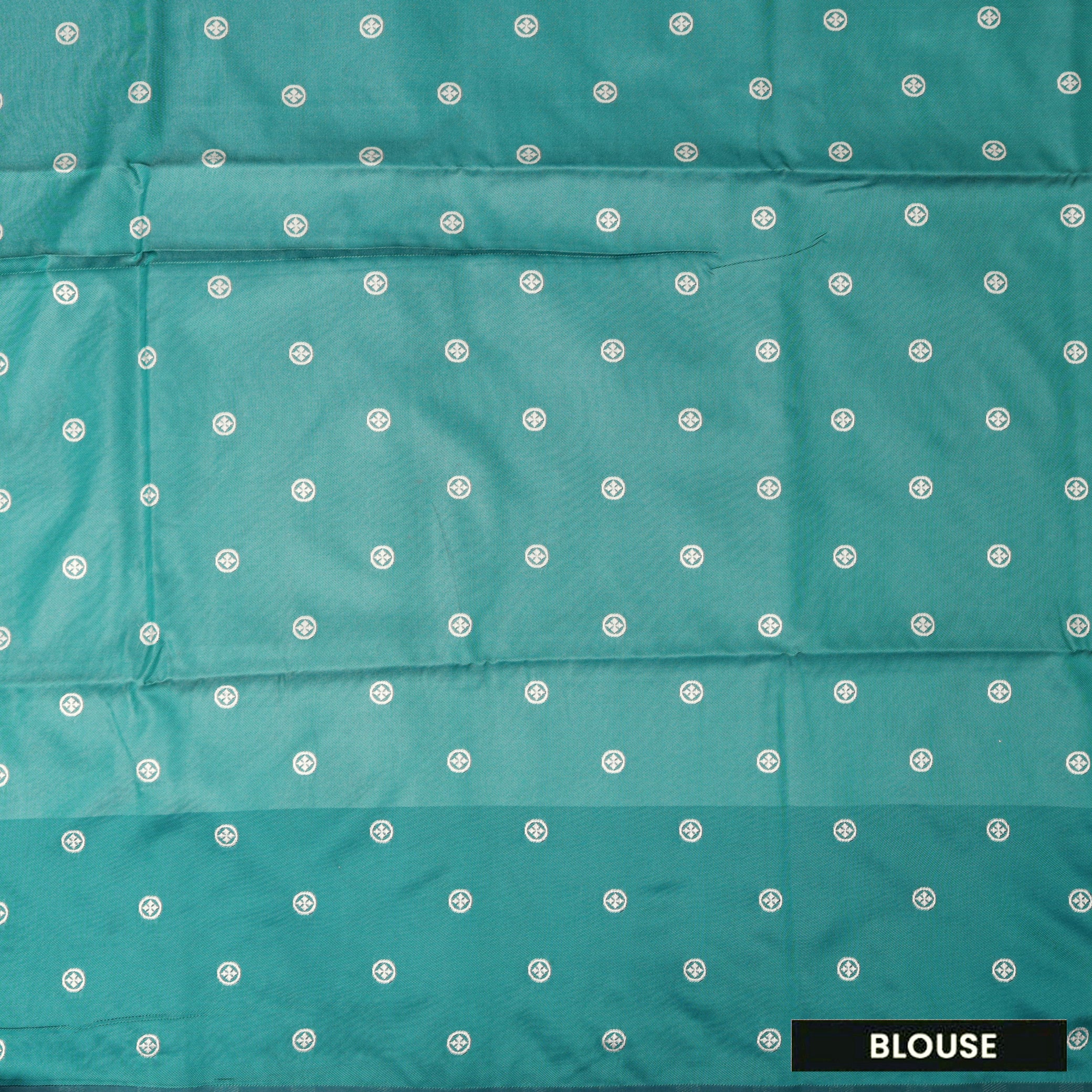 Turquoise Blue with Green Soft Silk Saree