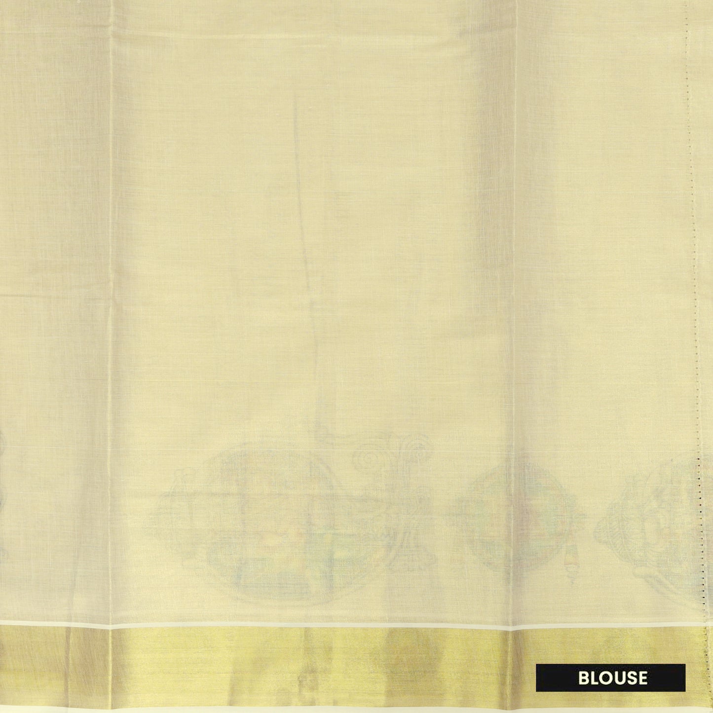 Off White With Mural Prints Depicting Lord traditional kerala onam saree