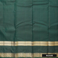 Dark Green With  Gold Zari Yuvana Semi Soft Silk Saree