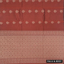 Burnt Orange With Sandal Zari Silk Cotton Saree