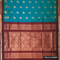 Green With Maroon Premium Quality Kalyani Cotton Saree