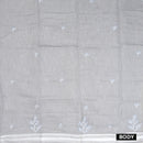 Grey  Color Linen Cotton Saree