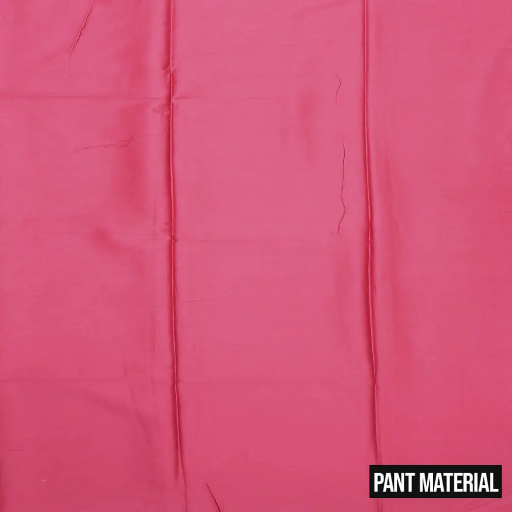 Pink with Off-white Ladies Cotton Chudithar Set Material