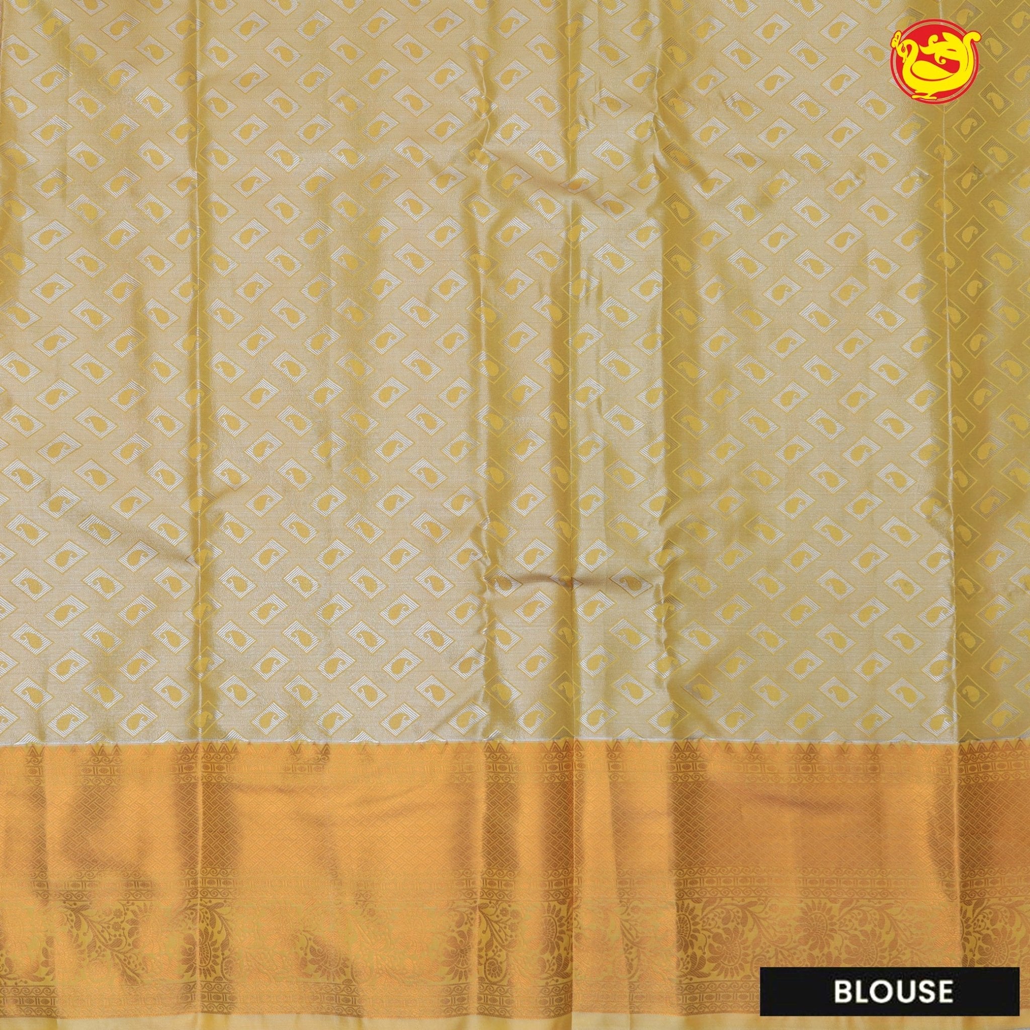 Turmeric Yellow Floral Motifs Tussar Silk Saree - Thenianantham