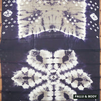 Dark Sandal With Dark Purple Sungudi Cotton Saree Without Blouse