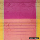 Dark Magenta With Light Orange Arani Silk Saree