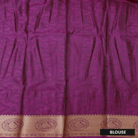 Blue with Purple Art Silk Saree