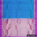 Blue with Purple Soft Silk Saree