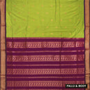 Spring Green With Deep Purple Premium Quality Kalyani Cotton Saree