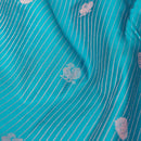 Blue Colour Gold Zari Border Yuvana Semi Soft Silk Saree