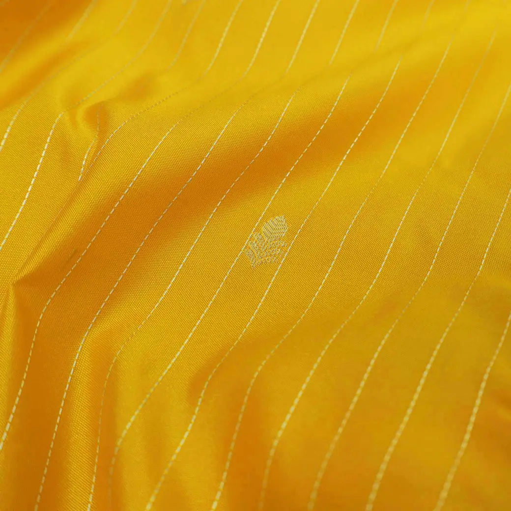 Mustard Yellow with Off White Vairasoosi Soft Silk Saree