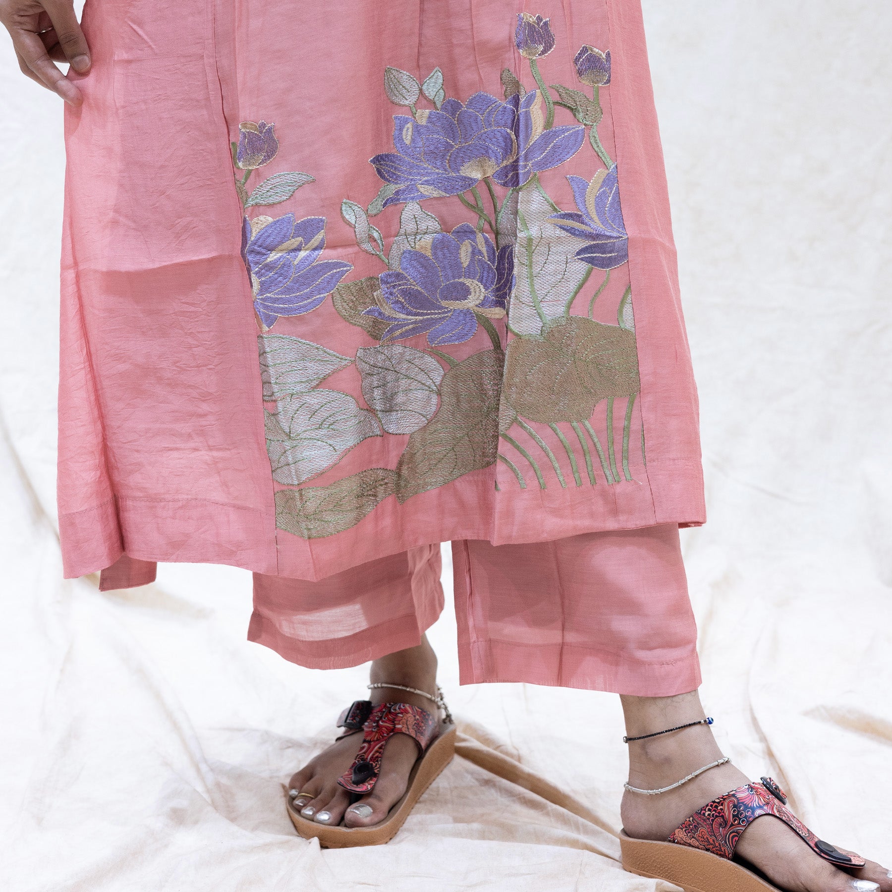 Poovizhi- Light Pink Ladies Branded Co-ord-set Readymade