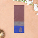 Double Shade Brown with Blue Arani Silk Saree