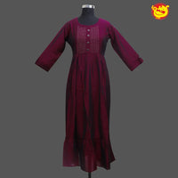 Wine colour Ladies Branded Readymade Long Top