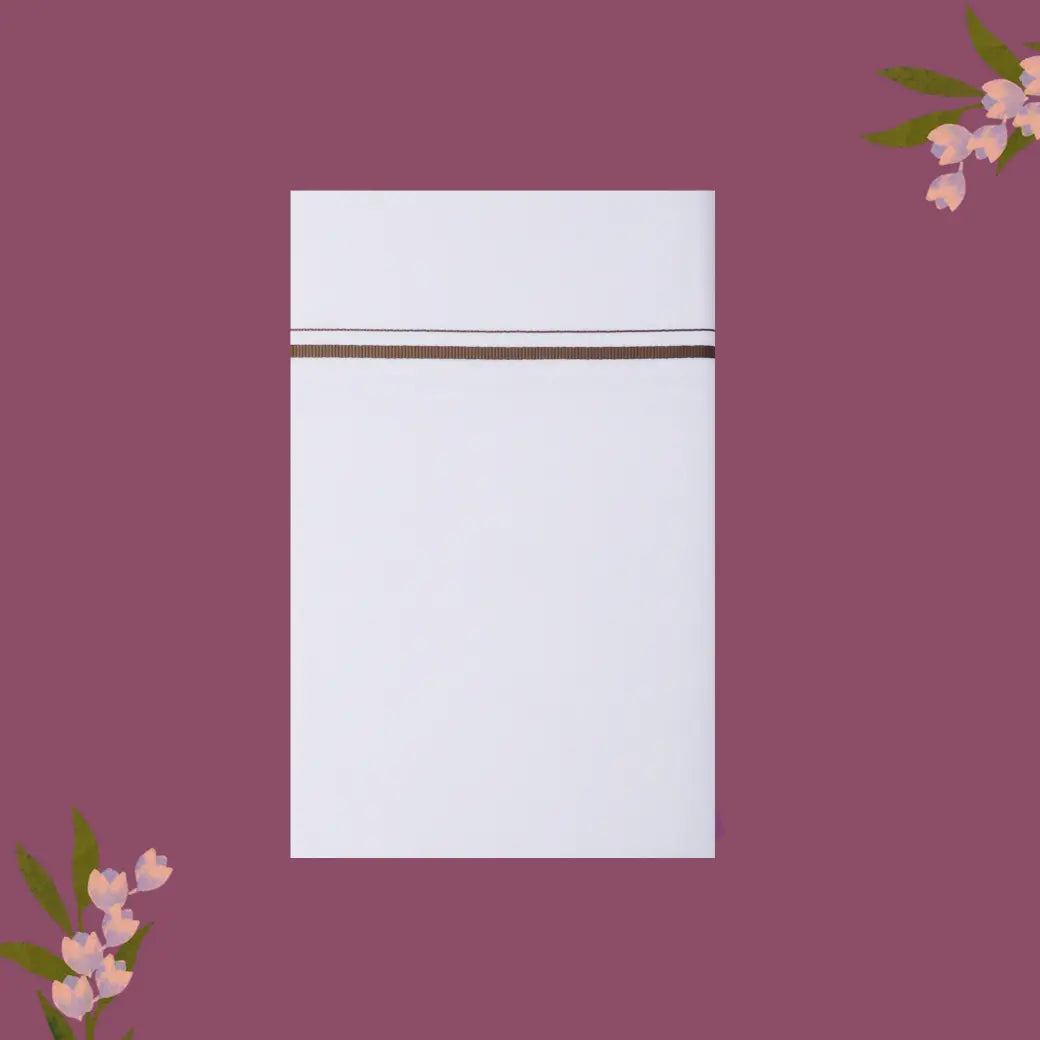White with Brown Border Single Layer Cotton Men’s Dhoti