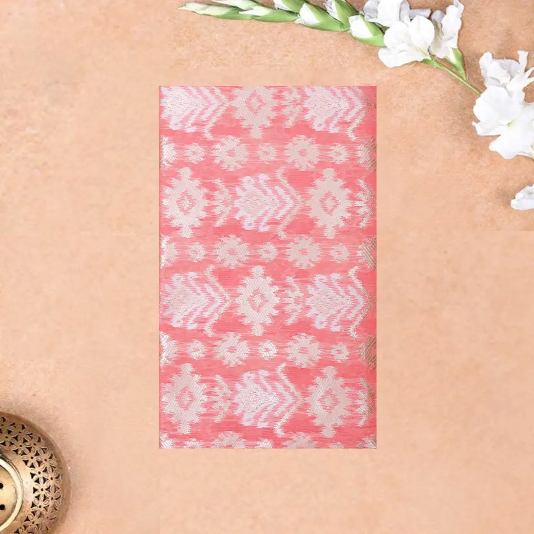 Rose Pink Colour Fancy Weaving Saree