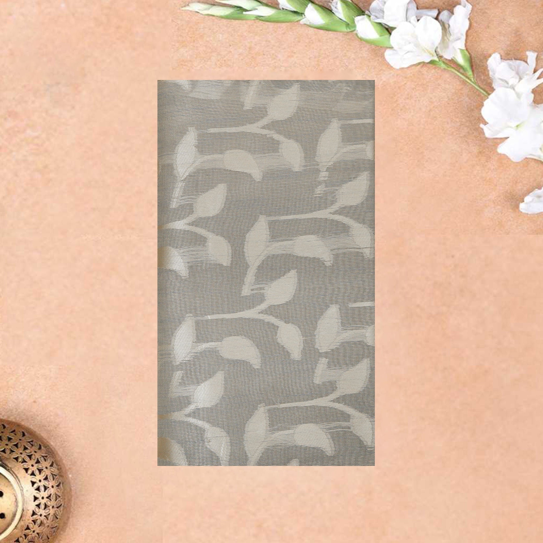 Grey Colour Fancy Weaving Saree