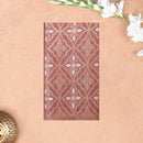 REDDISH -PINKWITH WHITE DARK FLORAL COPPER JERRY LINEN JACQUARD SAREES
